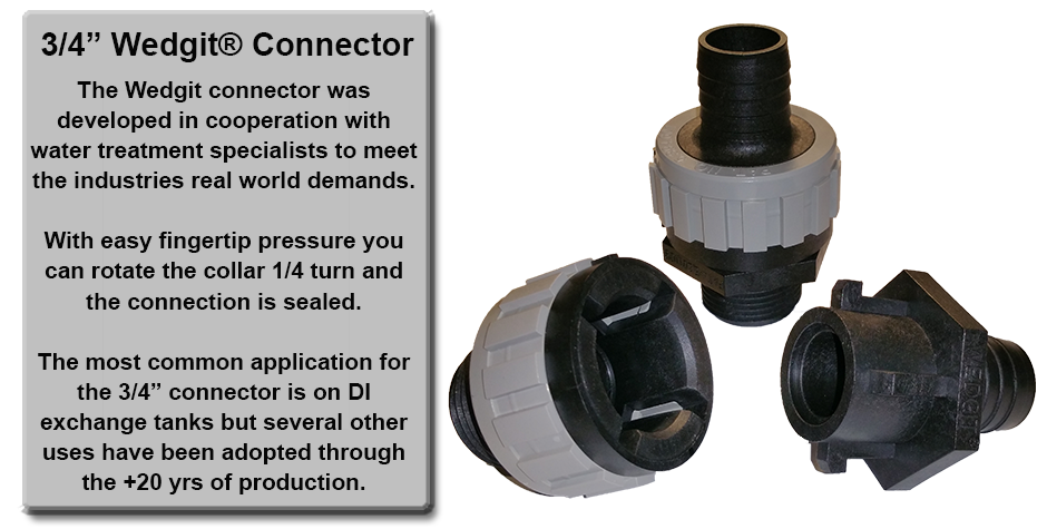 Wedgit 3/4 inch connector